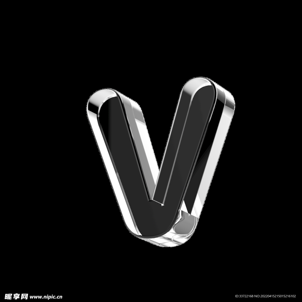 透明玻璃字母数字
