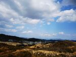 蓝天 白云 荒山 旅游 爬山 
