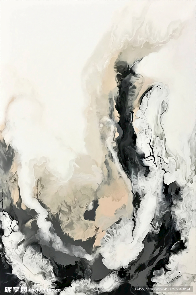 抽象水墨大理石背景素材