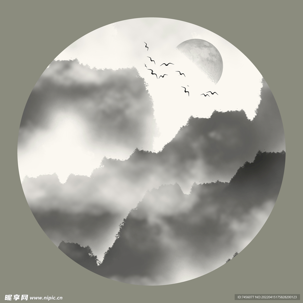 水墨山脉艺术挂画