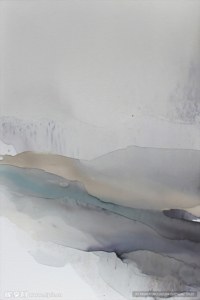 水墨抽象艺术风景画
