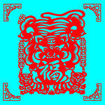 老虎剪纸