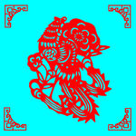 凤穿牡丹剪纸