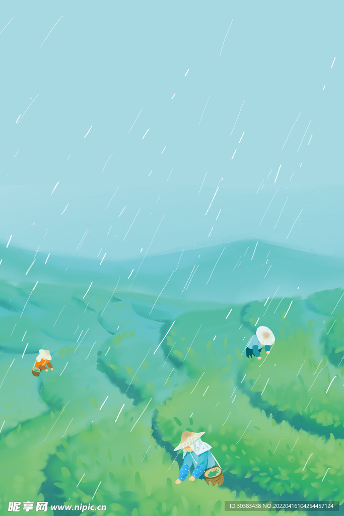 谷雨海报PSD素材