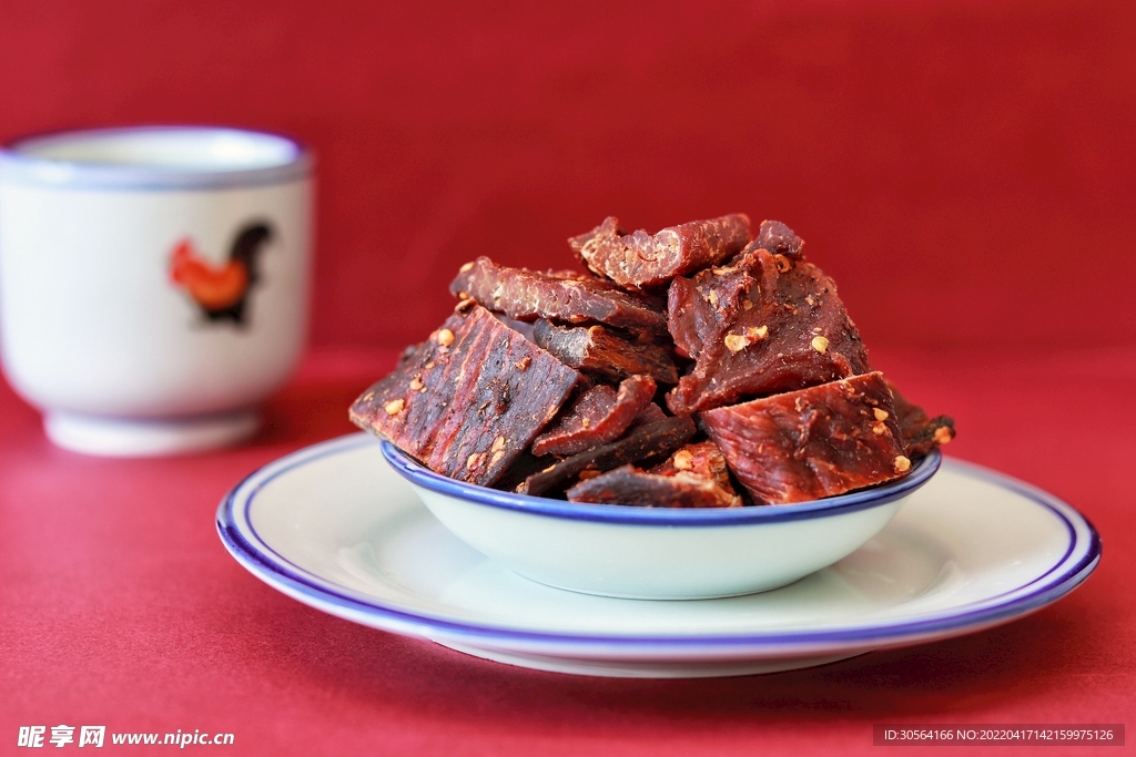 风干牛肉片美食