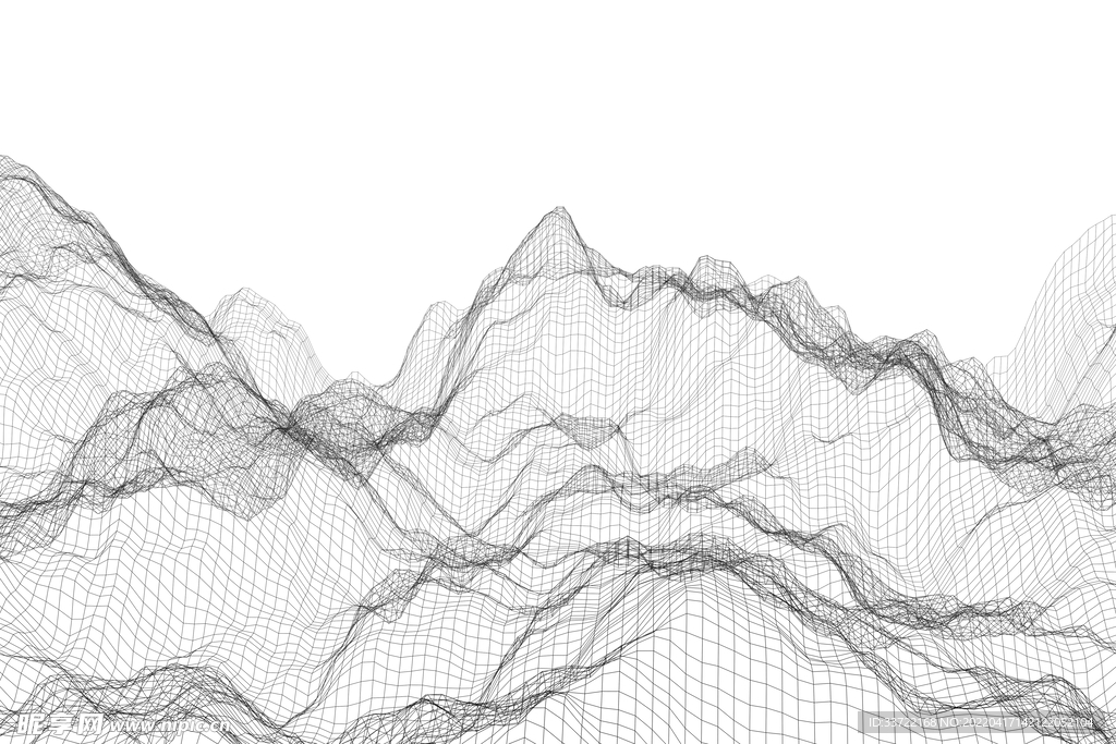 抽象网格山丘地形