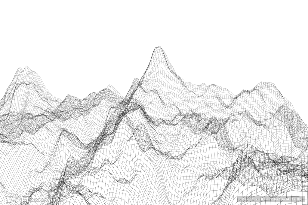 抽象网格山丘地形