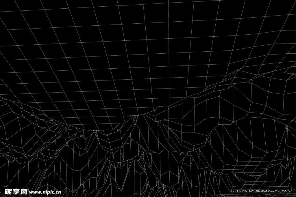 抽象网格山丘地形
