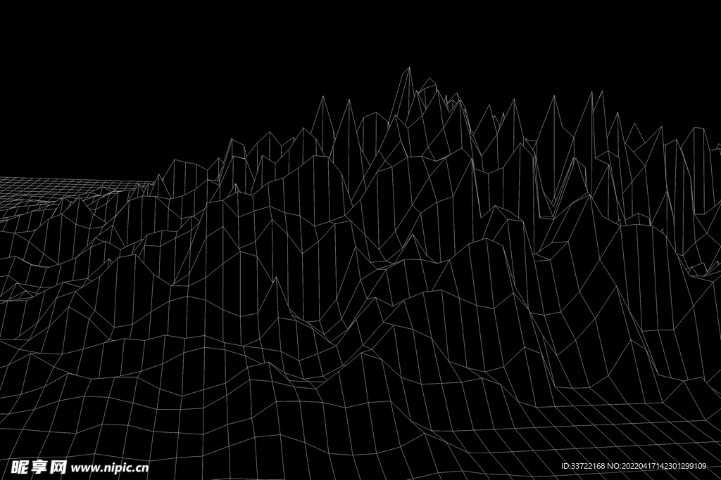 抽象网格山丘地形