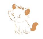手绘卡通动画猫