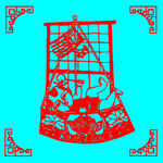 养活孩子吊起来剪纸