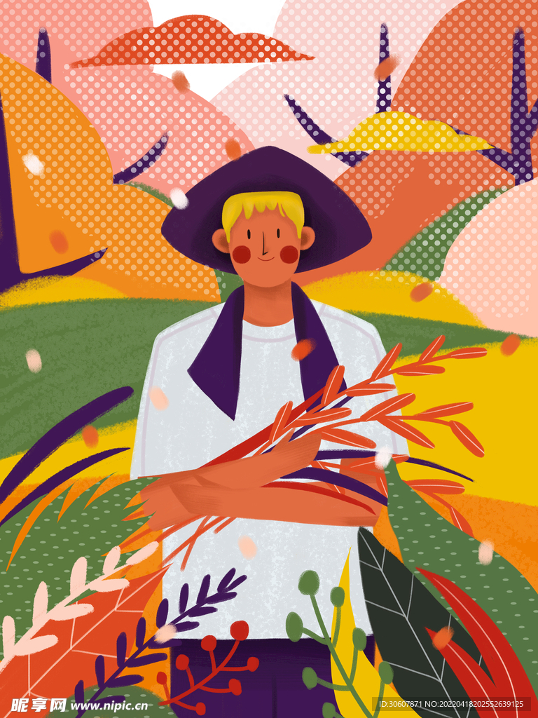 五一劳动节插画