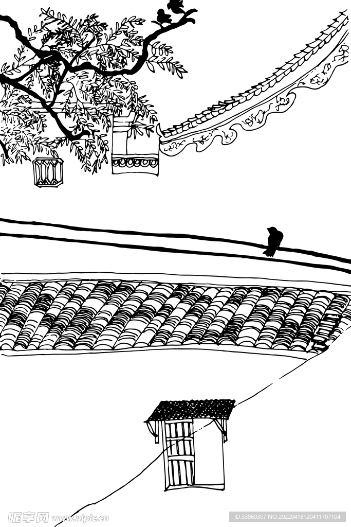 手绘风景画