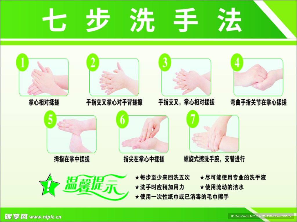 七步洗手法