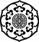 中式棚顶图案线稿
