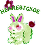 卡通绿色花兔子