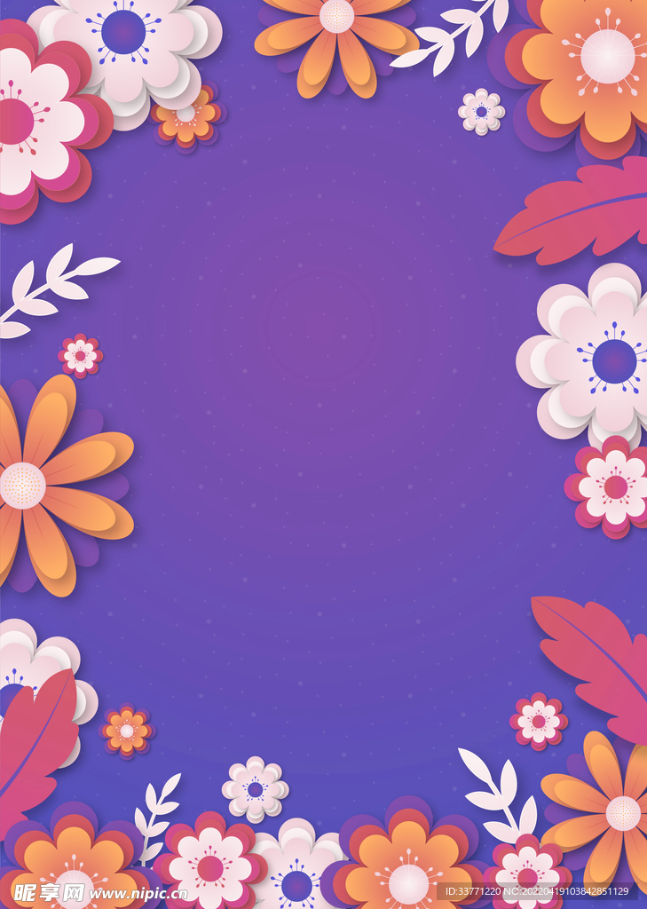 立体花朵背景