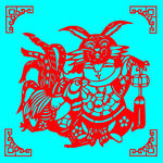 鸡剪纸