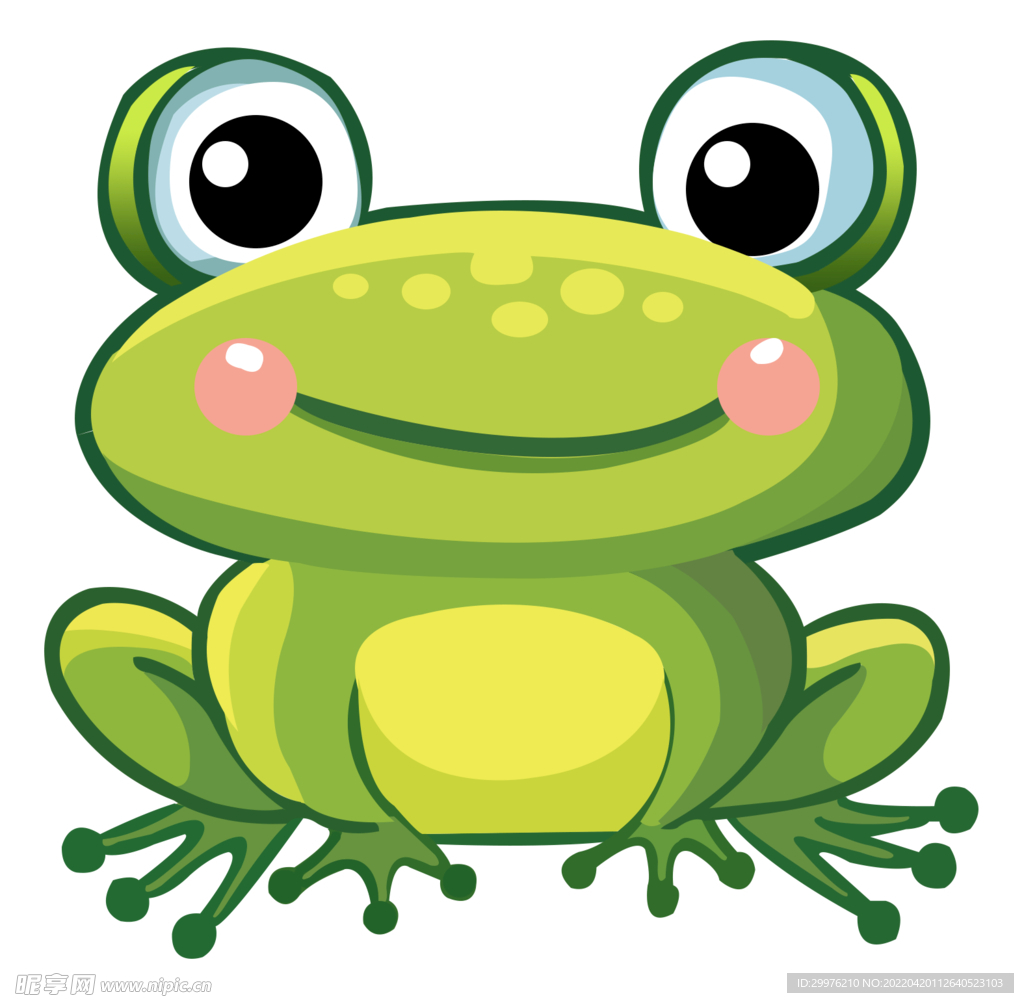 青蛙卡通手绘元素