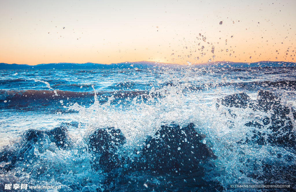 海的浪花 海水