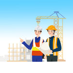 城市建筑工人矢量