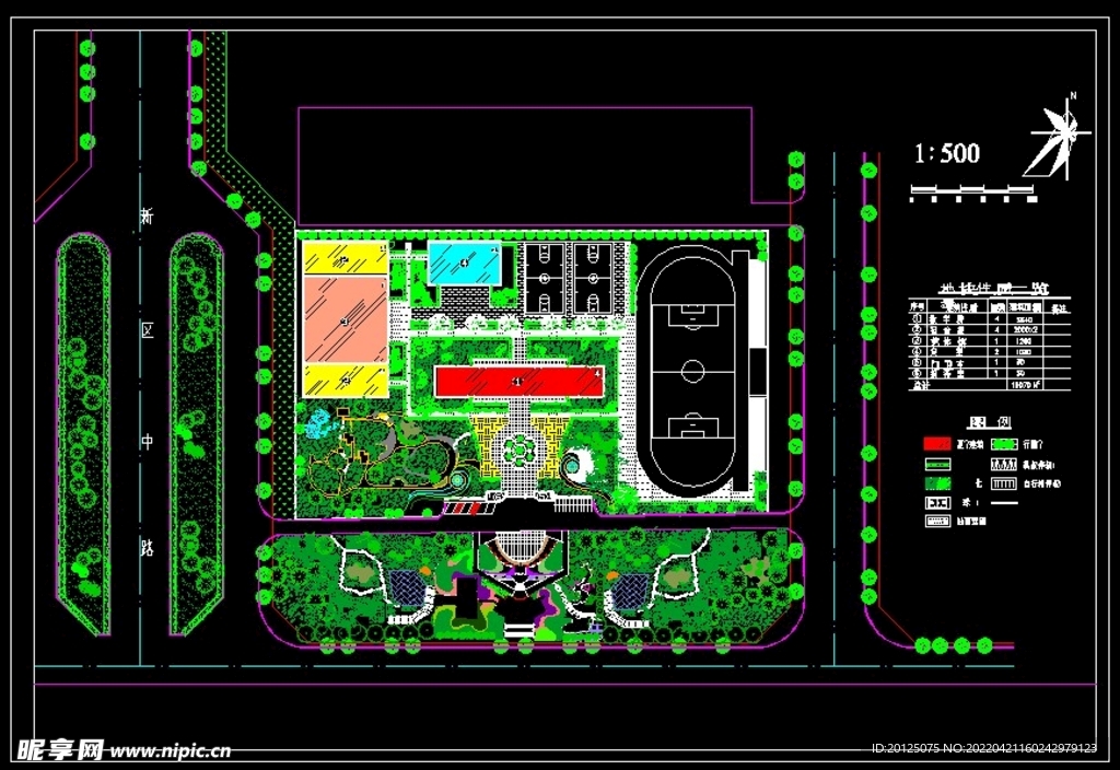 校园绿化规划图纸