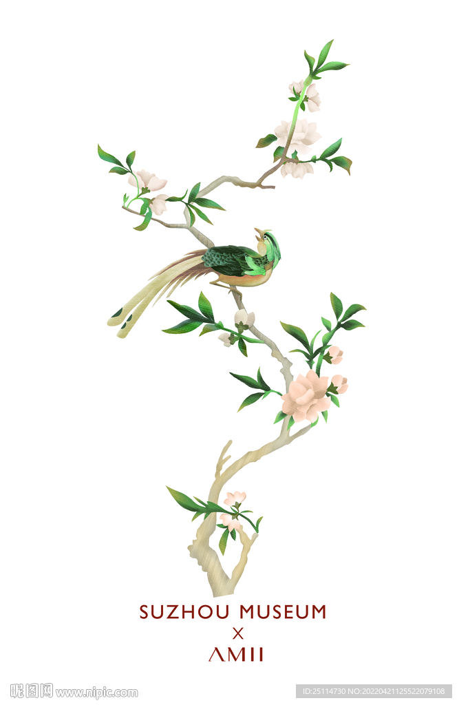 花鸟字母数码印花