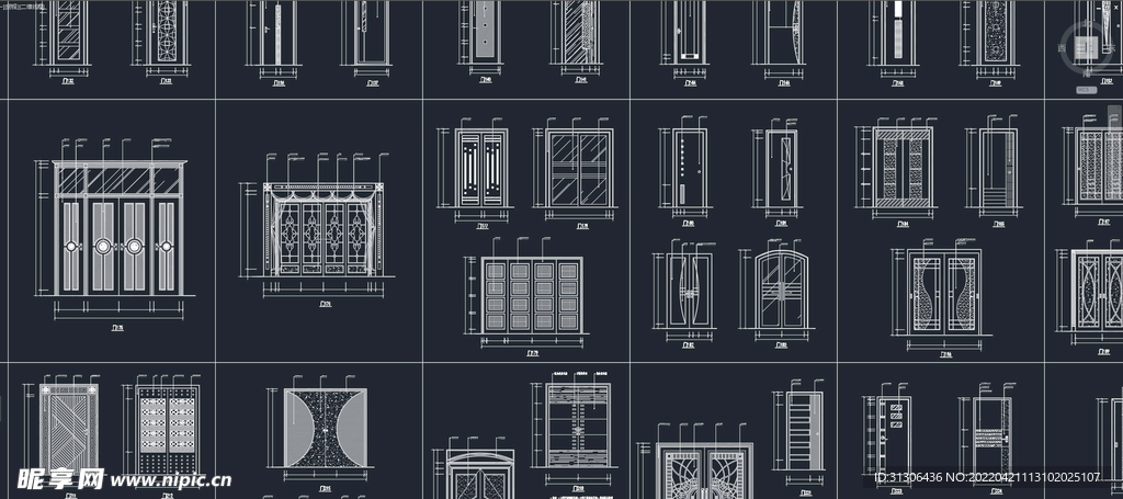 各类装饰门cad