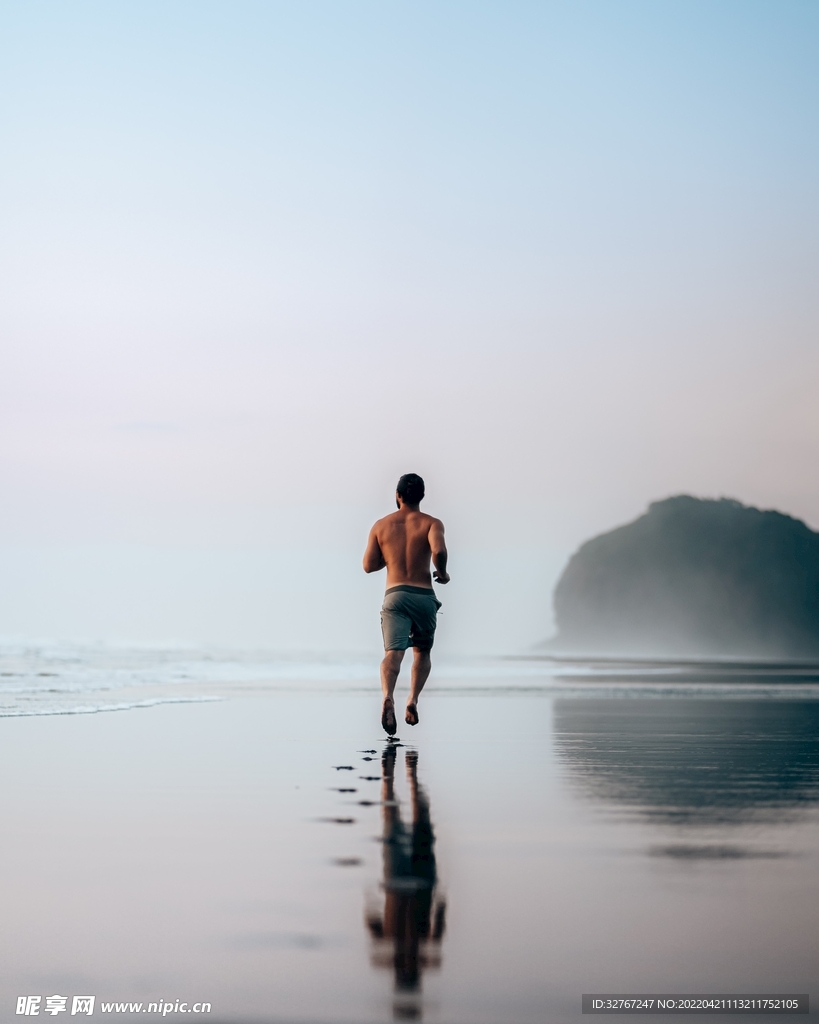 海边跑步