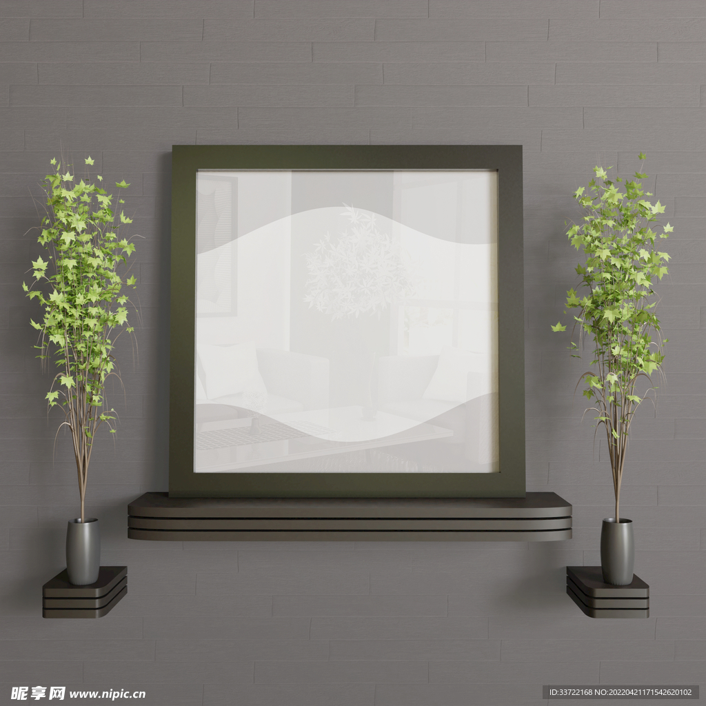 壁画相框海报样机