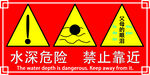 防溺水的警告牌