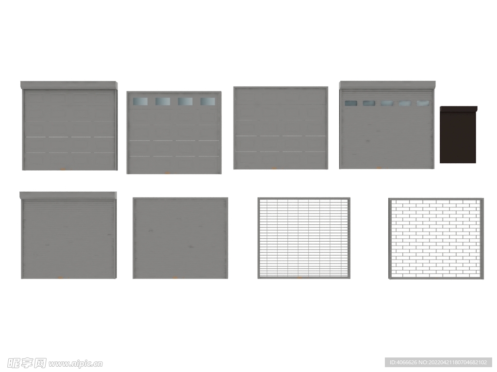 卷帘门 卷闸门 车库门模型