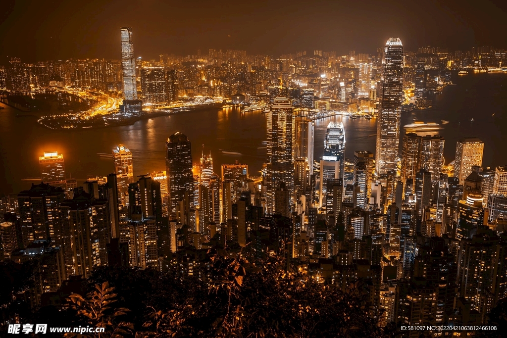 夜光繁华城市夜景