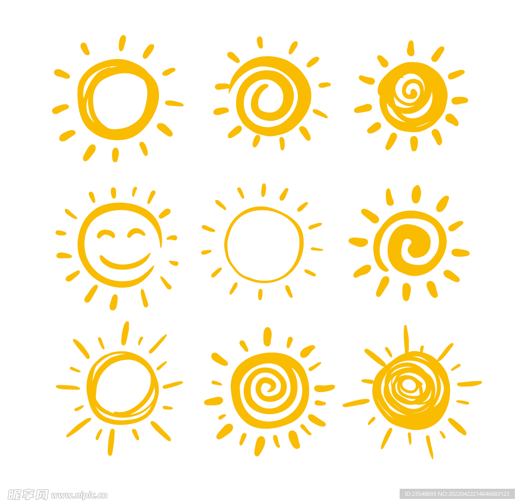手绘太阳