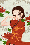 复古旗袍女装图片