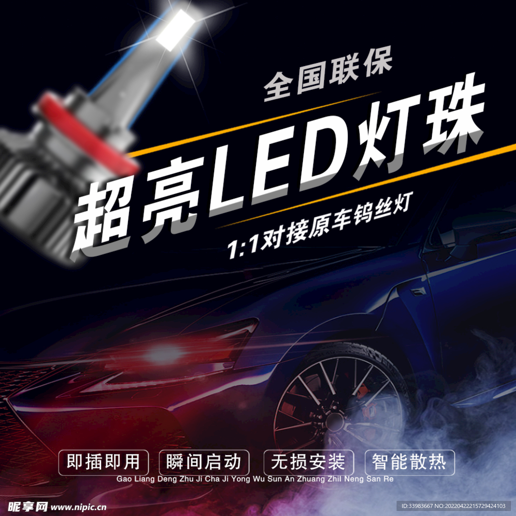 超亮LED灯珠海报 