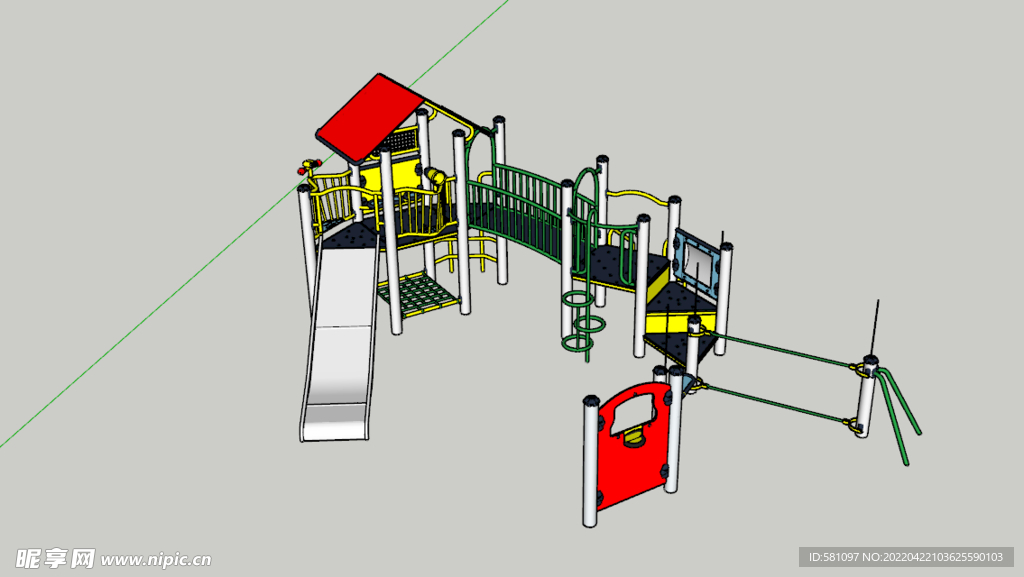儿童乐园滑梯模型