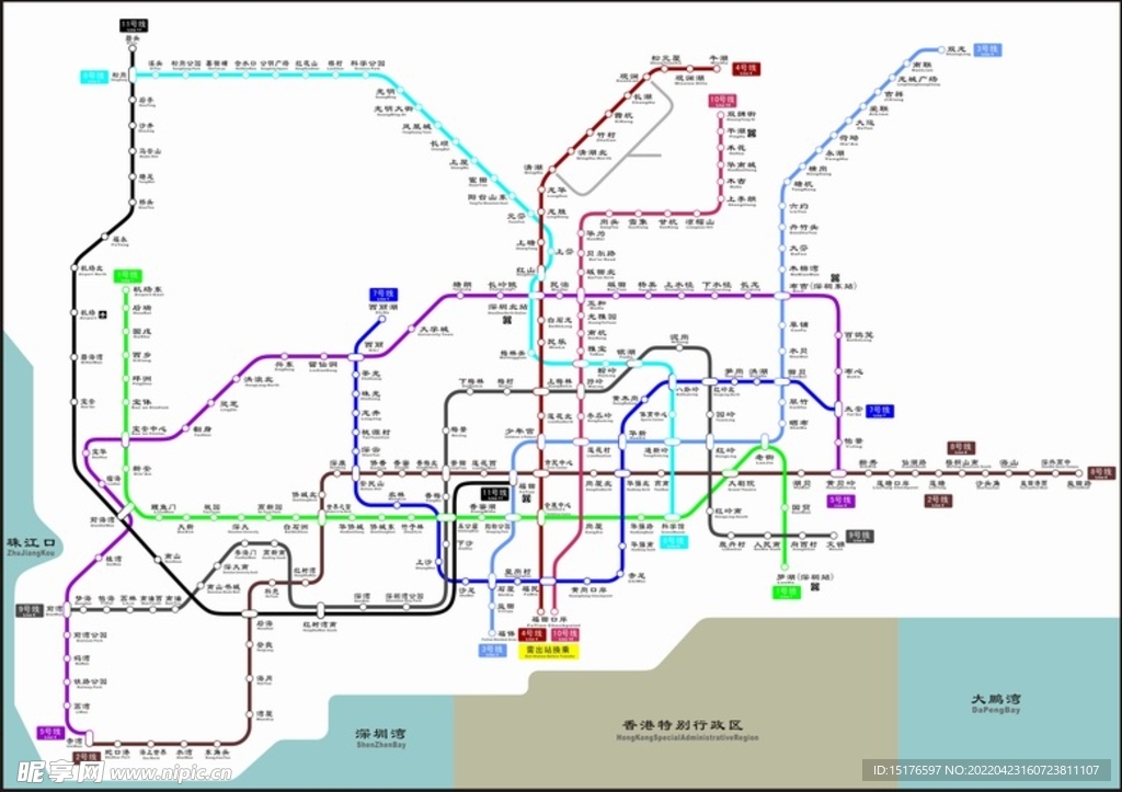 深圳地铁线路图