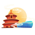 国潮天坛鸟巢