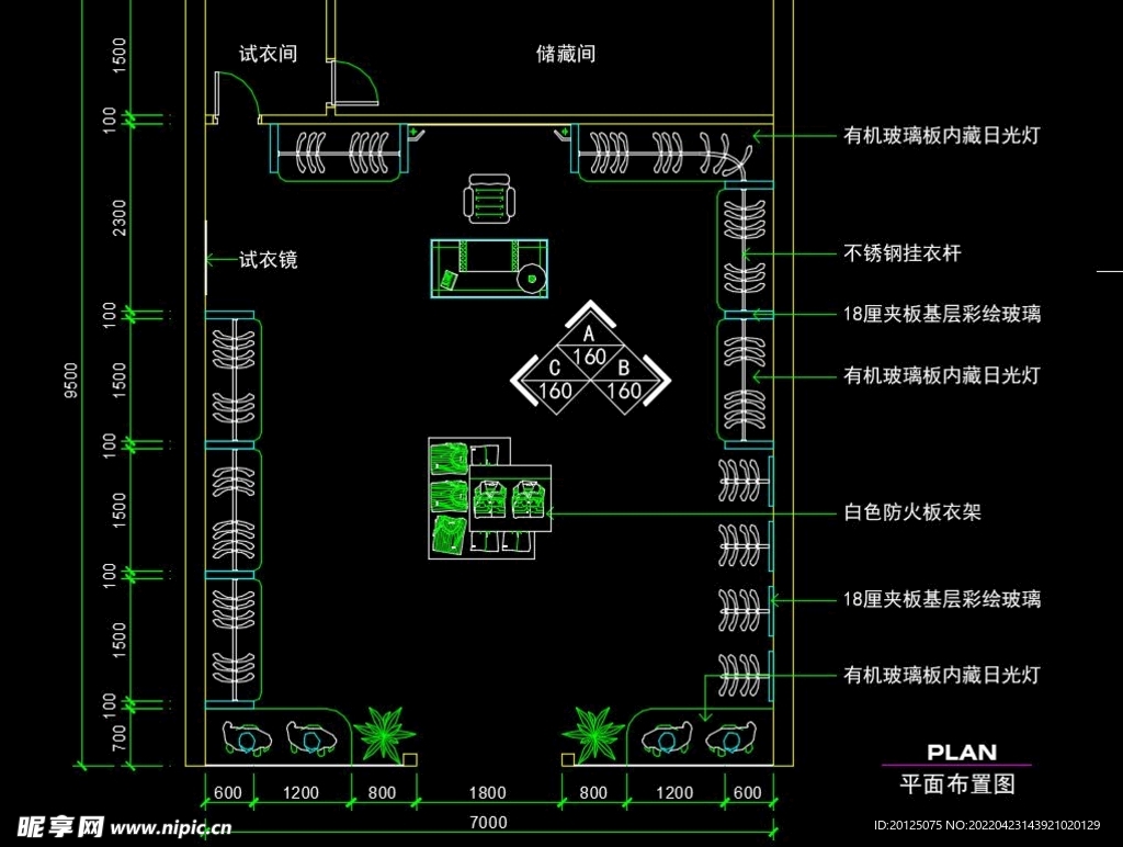 现代服装店装饰设计图cad图纸下载 - 易图网