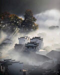 水墨  山河  徽派  青山 