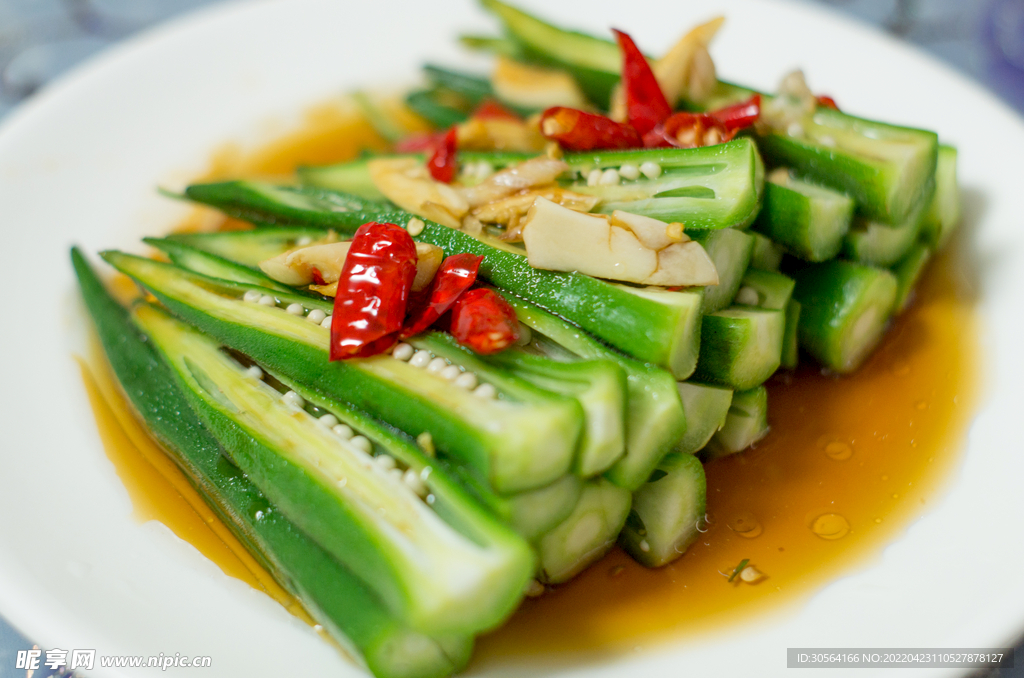 清炒秋葵美食