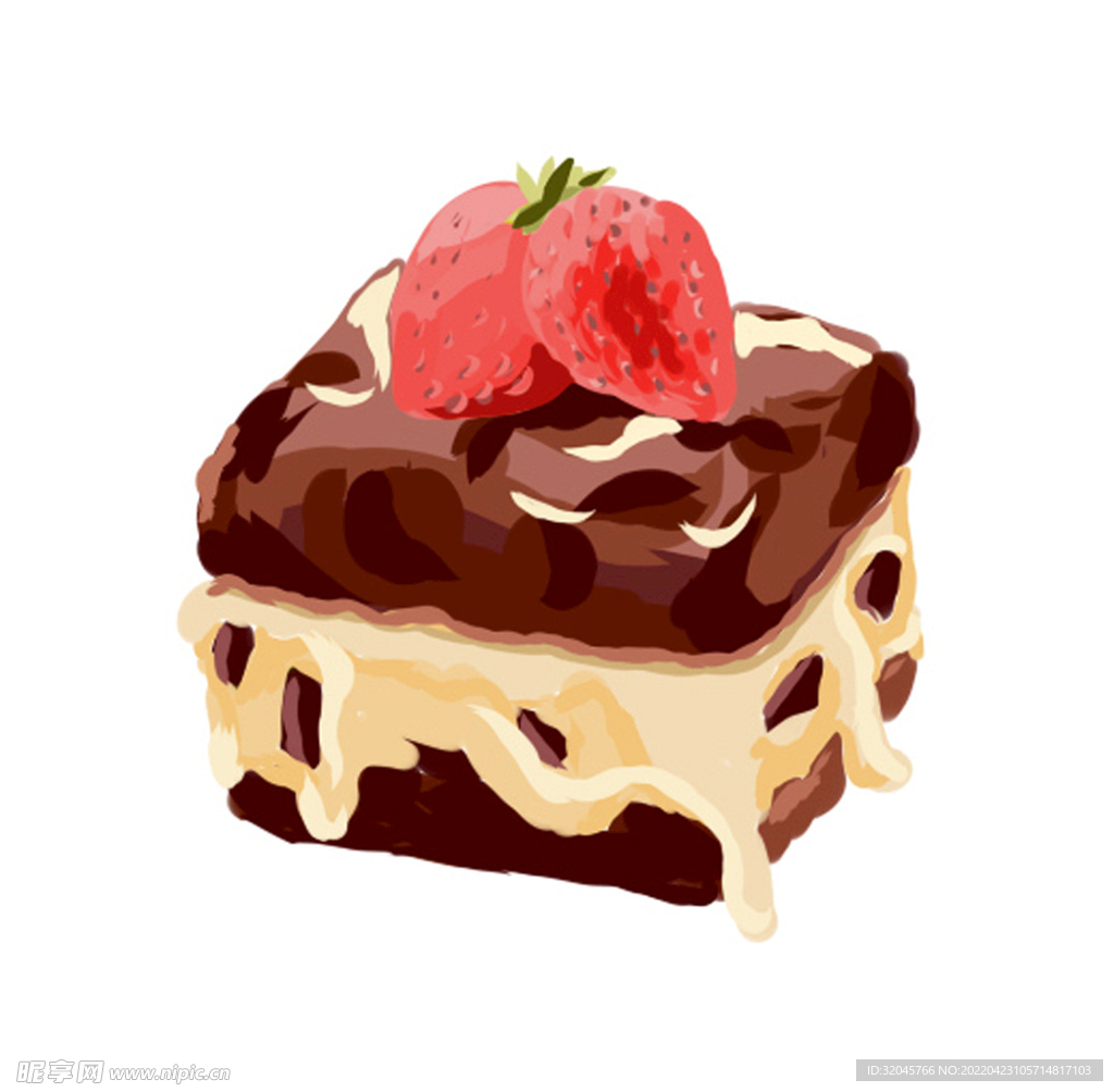 来一块巧克力草莓蛋糕吧