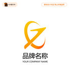 橙色动感logo