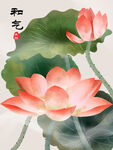 荷花装饰画