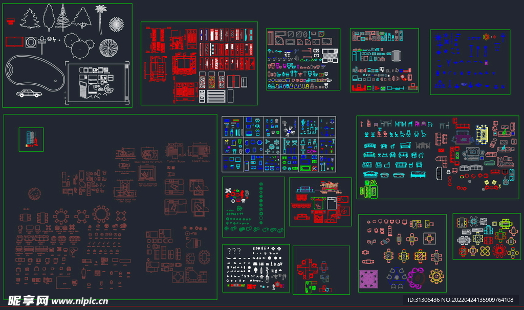 cad家具大全图块室内