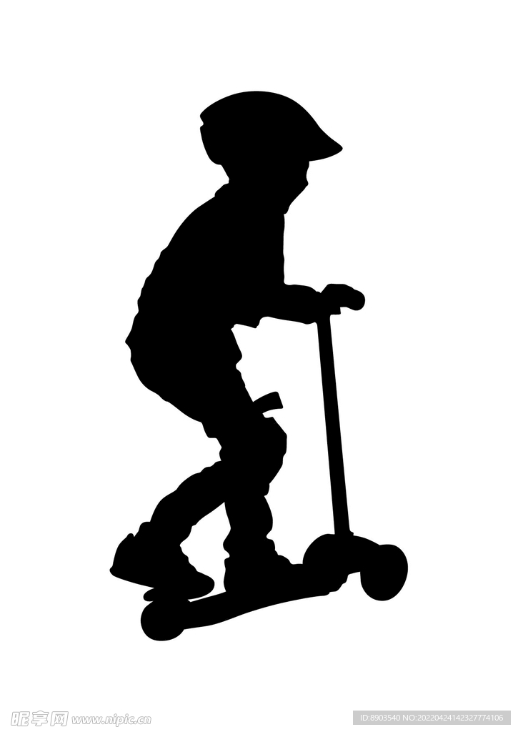 玩滑板的小孩儿