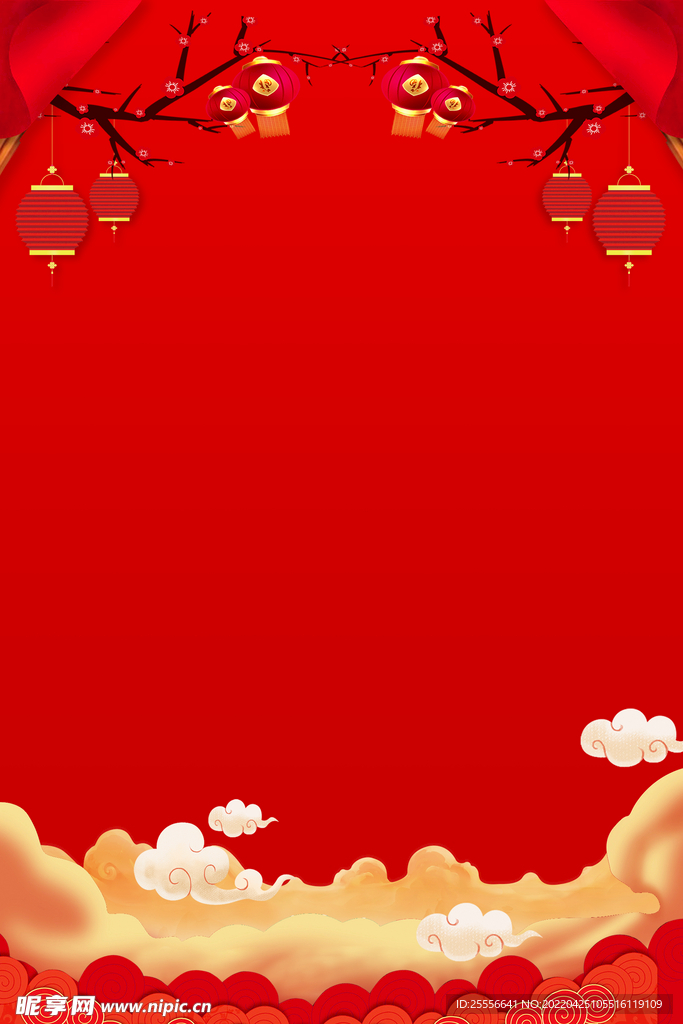红色背景