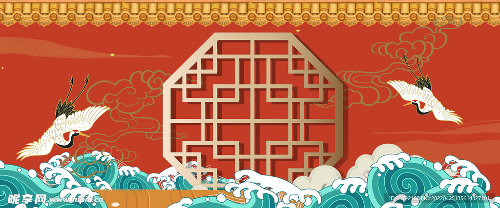 中国风国潮背景