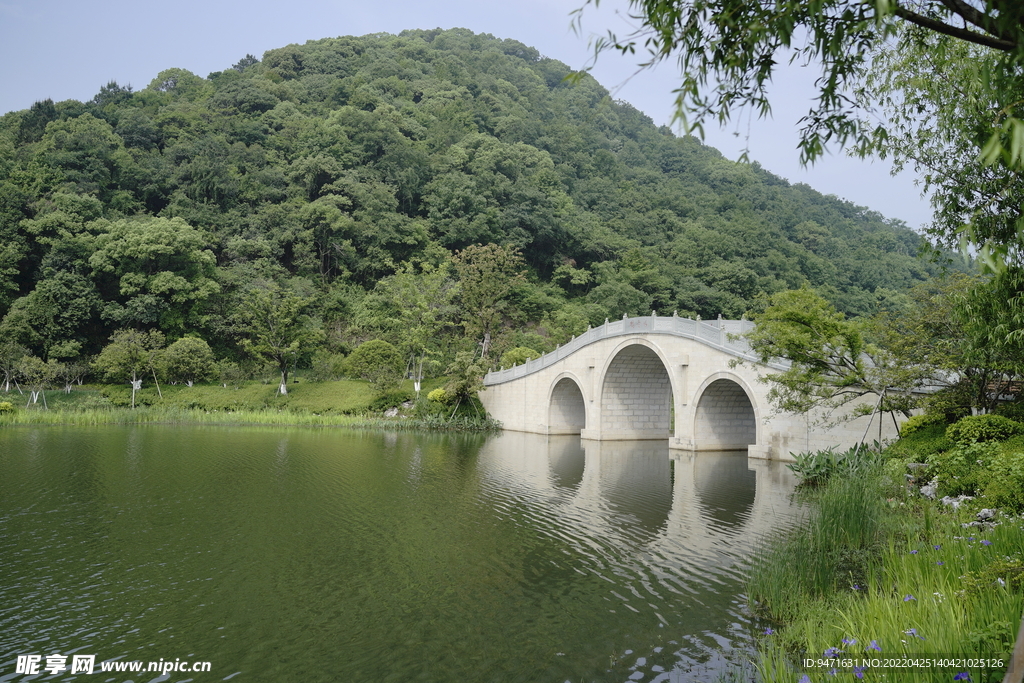 杭州铜鉴湖公园风景实拍